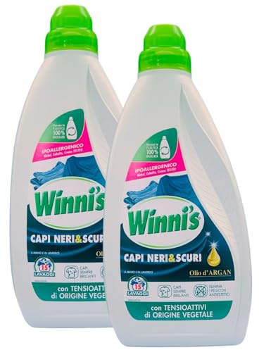 2x Detersivo Per CAPI NERI & SCURI Con Olio D'Argan. Ideale Sia Per Il Lavaggio a Mano Che In Lavatrice, Per Capi Sempre Brillanti. 15 Lavaggi 750ml