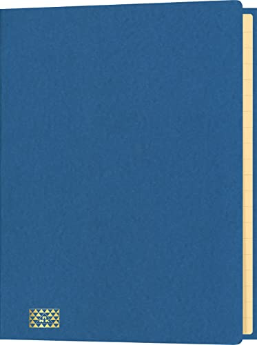 RNKVERLAG 4618-4 - Konferenz- und Ordnungsmappe mit Gummizug, Maße (BxH) 245 x 345 mm, bis DIN A4, 20 Fächer, blau, 1 Stück