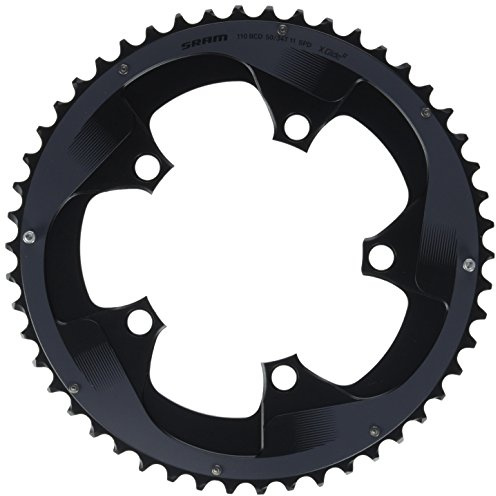 Sram Road Kettenblatt force22 X-Glide R 50T Yaw S3 Versteckter Bolzen und nicht versteckter Bolzen 110mm Aluminium BB30 oder GXP (50-34) 5mm - Blast Black