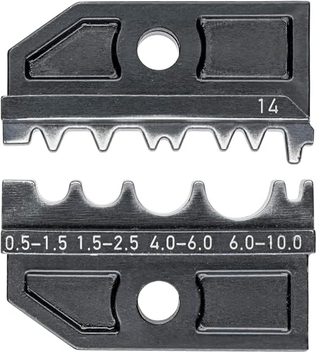 KNIPEX Crimpeinsatz, 97 49 14 | Geeignet für unisolierte Rohr- und Quetschkabelschuhe sowie unisolierte Stoß- und Quetschverbinder nach DIN 46341