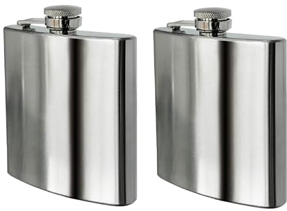2pcs Hip Flasks, Hip Flask, Stainless Steel, 8oz, 227ml