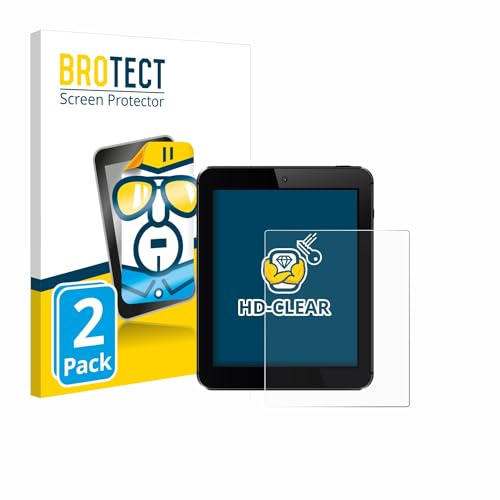 BROTECT Schutzfolie für Displays 7 (17.8 cm) [154.8x87 mm, 16:9] | 2 Stück Transparenter Displayschutz Made in Germany Touch-Panel PCs Klare Displayschutz-Folie Clear Einfache Montage