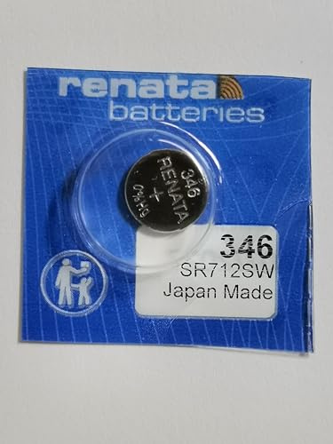 Renata/Swatch GroupSilver Oxide Button Batteries Silver Oxide 1.55V9.5mAhCompatible with: 280-66; 346; 628; D346; GP346; SB-AH ; SR712SW ; V346