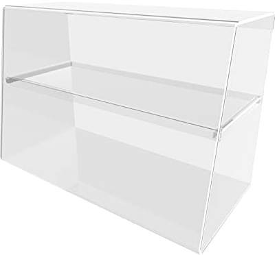 nattmann Lebensmittelechter Thekenaufsatz mit Einlegeboden aus PLEXIGLAS® Abdeckhaube Spuckschutz Vitrine Acrylglas 65cm