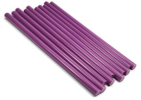 Othmro Lot de 10 bâtons de colle chaude de 24,9 cm de long et 1,1 cm de diamètre - Bâtons de recharge pour pistolet à colle chaude - Bâtons de colle adhésifs multi-usages à double température (violet)
