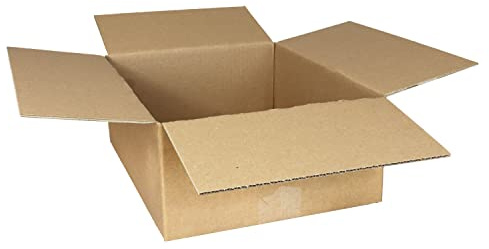 smiley pack 25 Stück Faltkartons 320 x 250 x 120 mm braun KK55 | Versandkarton & Verpackungskartons aus Wellpappe 1 wellig – Pappkarton – Versandbox für Paket & Päckchen