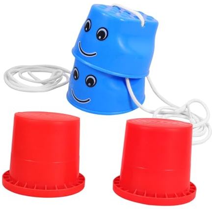 Toyvian 4 Stück Stelzen Stufenwaage Eimer Spielzeuge Spielzeug Zum Laufen Der Füße Cup Walker Können Sensorisches Training Gleichgewicht Eimer Treteimer Sport Plastik Spielzeugset