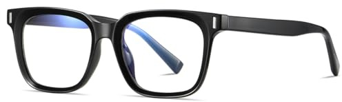 kachawoo Occhiali da blocco luce blu per Uomo Donna Occhiali alla moda Montature TR90 Occhiali Quadrati, L