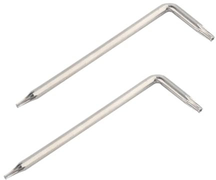2 mini chiavi Torx a forma di L, cacciavite di sicurezza Torx T6 e T8H Torx con foro
