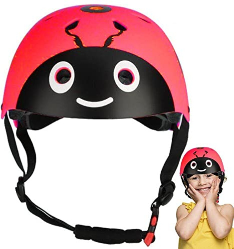 Tsffae Kinder-fahrradhelm, Niedlicher Marienkäfer-fahrradhelm Für Kleinkinder, Multisport-Helm, Verstellbare Skateboard-helme, Fahrradhelm Für Kinder, Jungen Und Mädchen
