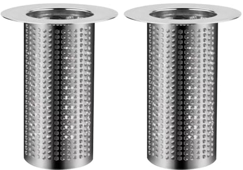 Abflusssieb Dusche, 2 Stück Haarsieb Edelstahl, Dusche Abfluss Haare Abflussfilter Waschbecken Siebeinsatz Sieb für Balkon Küchen Badezimmer Abflussfilter