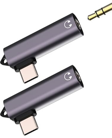 Adattatore USB C a 3.5mm Cuffie Jack(2pack)per iPhone16 Cavo Aux Audio per Apple Auricolari MacBook Accessori compatibile per Samsung Connettore Auto Convertitore Type-C Presa Dongle Smartphone 3,5mm