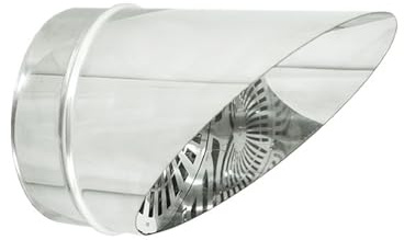 ALLINOX Terminale a Becco Con Griglia Di Protezione 45° Canna Fumaria Acciaio Inox AISI 304 Comignolo Uscita Fumi (DIAMETRO 250)
