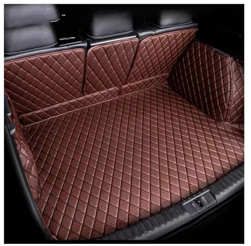 Kofferraumwanne Kofferraummatte 5-Sitzer-Kofferraummatten Für SEAT Für Cupra Für Ateca KH7 2016–2023 Wasserdicht Laderaumwanne Kofferraumteppich Autoteppich Autozubehör(Coffee Color 3D)
