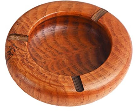 MUSISALY 1 Stück Multifunktionsaschenbecher Retro-aschenbecher Aus Holz Heimgebrauch Hellbraun