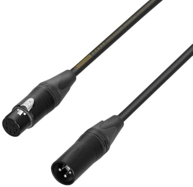 Adam Hall Cables 5 STAR DHM 0020 - Cavo adattatore, da XLR 5 pin femmina a XLR 3 pin maschio, nero, 0,2 m