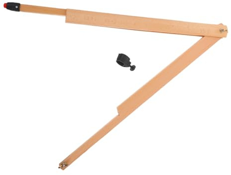 Veemoon Zeichenzirkel Holz Weißer Tafellineal Mit Kreidehalter Vielseitiges Mathematisches Demonstrationswerkzeug Für Schule Und Ingenieurprojekte