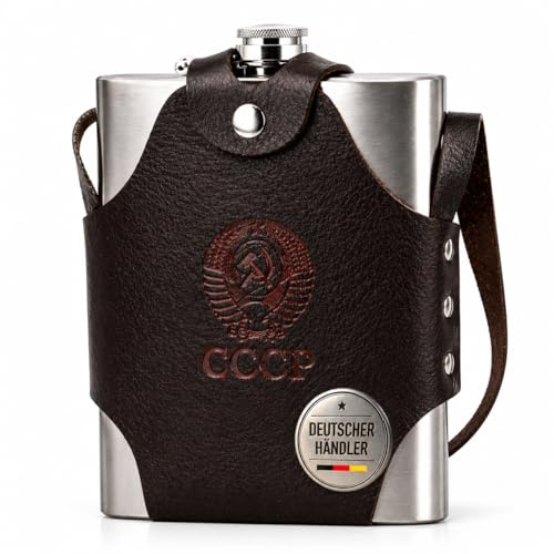 Qivee XXL Edelstahl-Flachmann, 1,4 Liter, Taschenflachmann mit Schraubverschluss, Matte Oberfläche