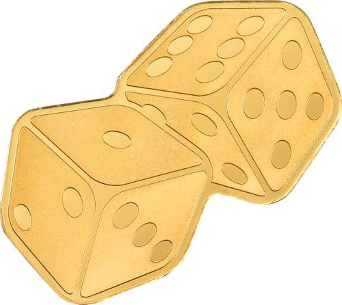 DEUTSCHER MÜNZEXPRESS Palau Würfel | Feingold | Golden Highlights Kollektion | Sammlermünze | Mehrwertsteuerfrei | Silk Finish