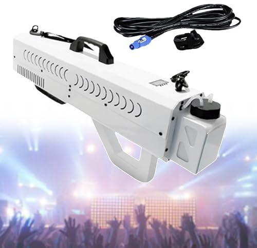 Pistolet Fumigène Portatif Pour Fête | Machine À Fumée D'ambiance À Lumière Led, Puissance 1500w, Effet De Pulvérisation 7 Couleurs | Volume De Fumée Réglable, Équipement À Effet De Scène White
