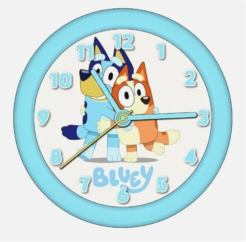 Accutime Bluey Analog Wall Clock | 10 | Battery Powered | Perfect for Kids' Bedroom or Gameroom