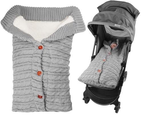 Vicloon Universell fotmuff, fleecefodrad babyfotmuff, vindtät barnvagnsfotmuffar passar för barnvagnar barnvagnar buggy