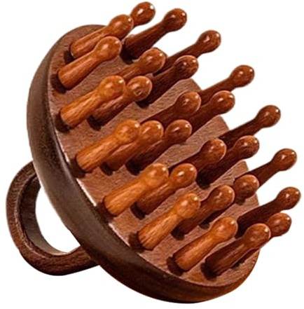 Massorero de escalape de madera, masajeador de cuero cabelludo de madera