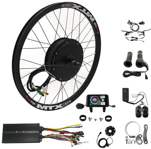 Ebsenopower E-Bike Umbausatz MTX39, 48-72V 5000W, Hinterrad 24-29 Zoll/700C, 100A Controller, 150mm Einbaubreite (26 Zoll Hinten)