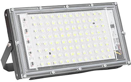 Spacnana Luz de Inundación LED de 100W, ángulo de Viga de 120 Grados a Prueba de Agua IP66, con Disipador de Calor de Canal Profundo para el Estacionamiento del Garaje del Jardín del