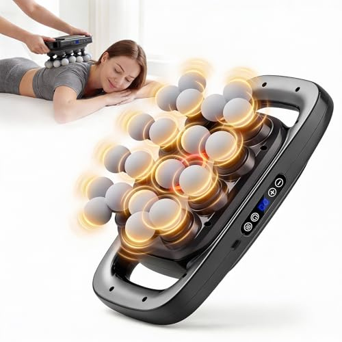 LIONVISON 20 Heads Massage Gun: Deep Tissue Massager for Fitness Relief | Electric Muscle Massager Gun with 50KG Force and 35mm Amplitude - Home Fitness Recovery Tool for Athletes and Gym Users