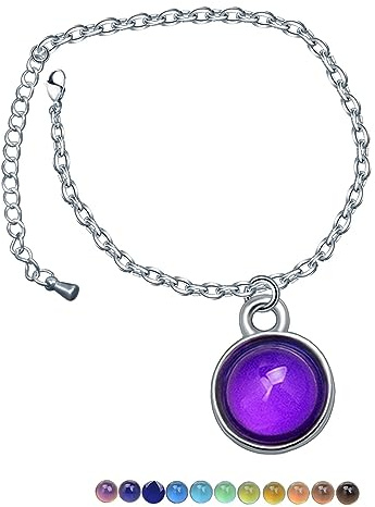 ZPGVWXKO Pulsera con Colgante Que Y Es Sensible a La Temperatura. Pulsera Delicada, Ajustable Y Hecha a Mano, Cumpleaños P