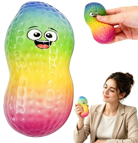 Squishy Cacahuète, Squishy Aliment Mignon Forme, Cacahuete Squishys | Balle Anti Stress Cacahuètes, Anti Stress Jouet, Jouet Sensoriel Anti-Stress pour Adulte pour Bureau École Apaisement