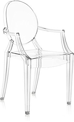 Kartell Louis Ghost, Set da 4 Sedie, Cristallo
