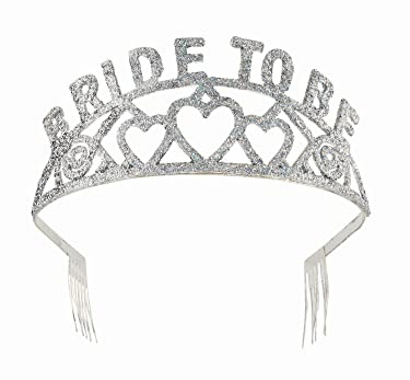 Bristol Novelty BA1758 Glitzer Glitzerndes Diadem – „Bride to Be“, Silber, Einheitsgröße