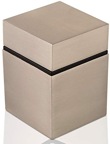 SOTECH 1 Stück Regalbodenträger Cube Edelstahloptik | Glasbodenträger Bodenträger