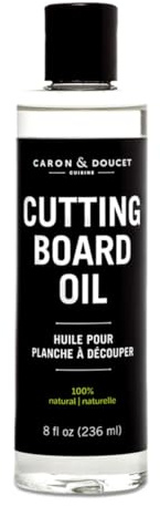 Caron & Doucet – Huile de noix de coco pour planche à découper – 100% végétale, fabriqué à partir de d’huile de noix de coco raffinée, ne contient pas de pétrole (Huile minérale)., 8oz Plastic