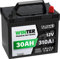 Aufsitzmäher Batterie 12V 30Ah 310A/EN 53030 Rasentraktor Batterie Plus Pol Rechts