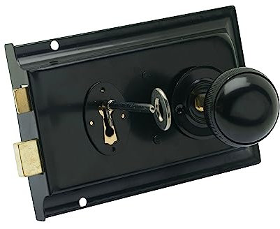 Sterling SRL004KN 152 x 101 mm Rim Sashlock and Knob Set - Black
