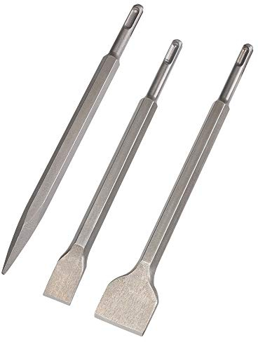 flintronic Scalpelli SDS-Plus 3pcs, Scalpello SDS Spatola 22-25CM Scalpello SDS Piatto Scalpello a Punta Scalpelli per Alcestruzzo, Muratura, per Trapani Leggeri e Martelli a Percussione