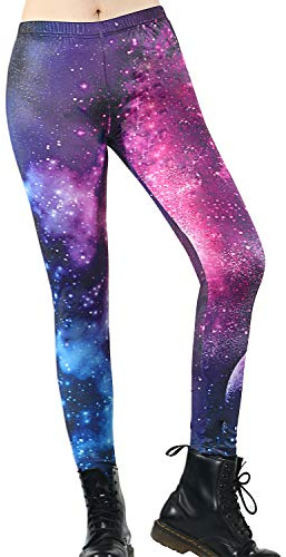 TSWRK Leggings Galaxy Hose Damen: Weltraum Leggings Damen Weltall Galaxy Print Engen Leggings Hosen Render Hosen für Frauen Mädchen Teen
