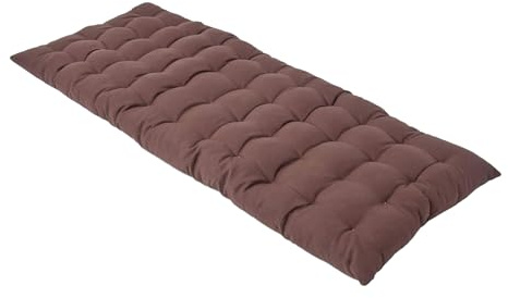 Homescapes Bankauflage 2-Sitzer braun – Sitzkissen Bank Outdoor/Indoor, Oeko-TEX-Zertifiziert, Sitzauflage waschbar für Gartenbank & Sitzbank, 108x42 cm
