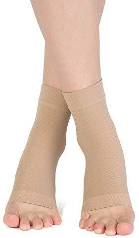 ZYHstore Kompression Knöchelbandagen Fußbandage Elastische Fußbandagen Fußgelenkbandagen Fuß Ärmel Hautfarbe