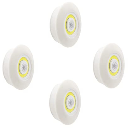 HandyLUX TopBright 4er Set - LED Wandleuchte zum Kleben - Nachtlicht mit Bewegungssensor - Treppenbeleuchtung - Treppenlicht - Wandbeleuchtung