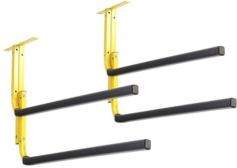 WilTec Support de Plafond pour Planches Surf, Kayaks, Canoes, Snowboards, Sup - 315 x 100 x 870 mm - Charge Max. 45 kg - matériel de Montage Fixation Suspension Stockage Rangement