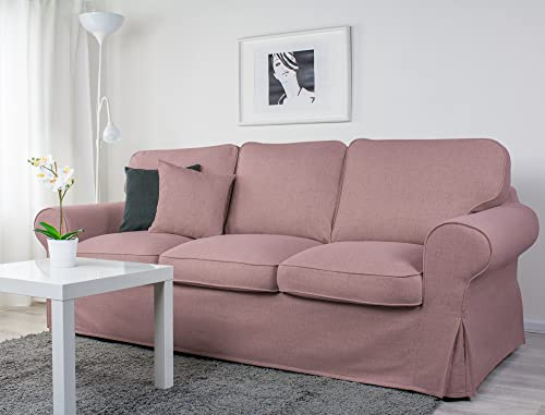 Dagra Bezug für EKTORP 3er-Sofa (Schlafsofa altes Modell) (Powder pink A21)