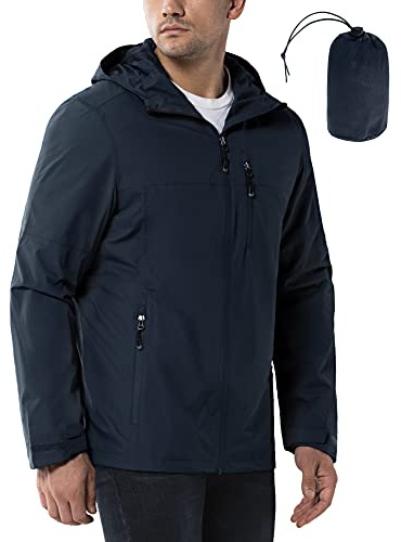 33,000ft Regenjacke Herren Wasserdicht Atmungsaktiv Packbare Leichte Jacke