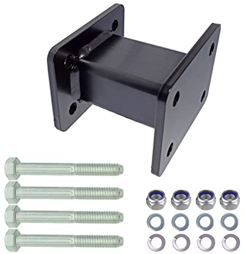 XIMPLIO Anhängerkupplung Verlängerung 100 mm Hakenverlängerung Adapter für AHK-Anschraubplatte Flanschkugel AHK 4 Loch 83x56 mm Lochabstand