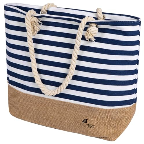MT MALATEC Strandtasche Badetasche Wasserdicht Damen Reißverschluss Shopper 21157