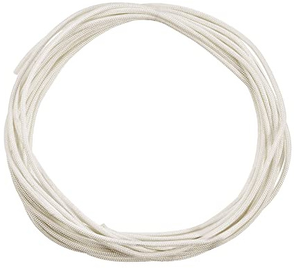 Rebower Fibra Vetro Manicotto Isolato Cavo Protezione 16.4Ft-1mm Bianco | per Alte temperature Applicazioni, Tubo