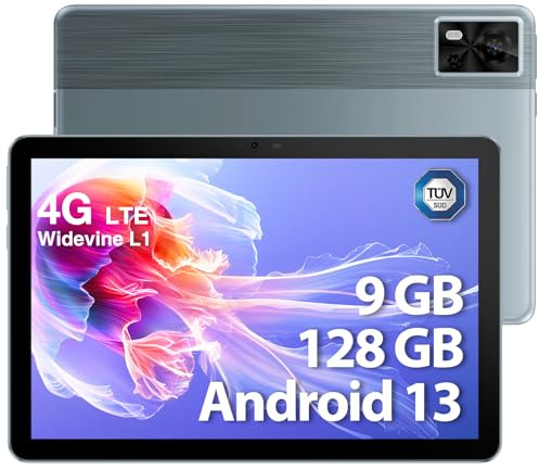 DOOGEE T10E/T10PRO 10.1 Pounes Protection avec Clavier, Noir/Transparent,Fine Folio Protecteur Tablette Housse Étui Multi-Angle Affichage